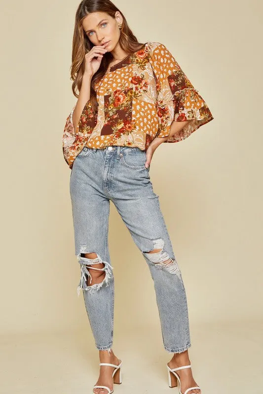 Take Me Away Floral Blouse